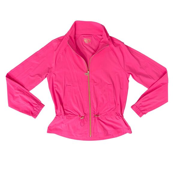 Lilly Pulitzer Luxletic Roxie Pink Islanna UPF 50+ Performance Jacket size S NEW - Picture 14 of 14